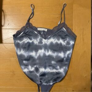 Abercrombie & Fitch Blue Tie-Dye Lace Bodysuit